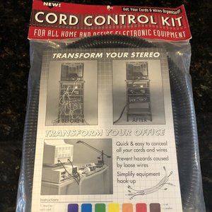Cord Control Kit Cable or Wire Concealer and Organizer
